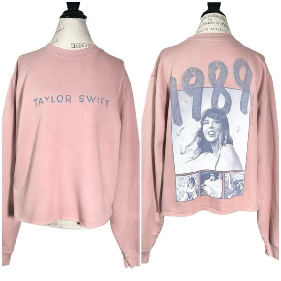 Taylor Swift | Women | 1989 Taylor’s Version Pink DIY Cropped Sweatshirt | 2XL - Picture 1 of 12